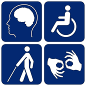 four way accessibility logo